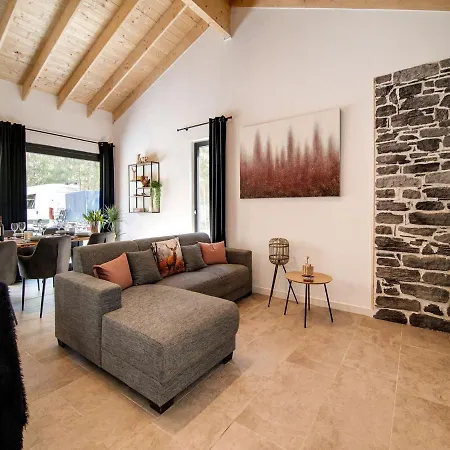 Chalet In Biron With Barrel Sauna And Hot Tub