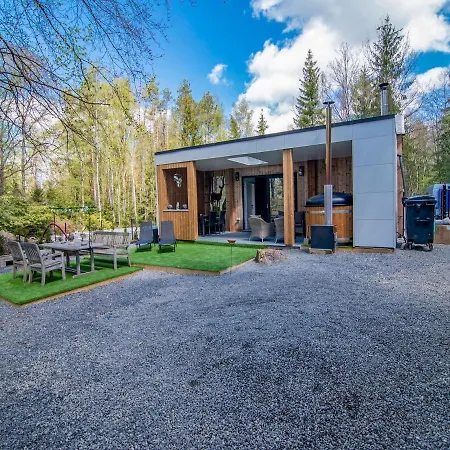In Biron With Barrel Sauna And Hot Tub Chalet *
