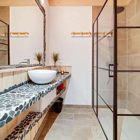 In Biron With Barrel Sauna And Hot Tub Chalet Erezee